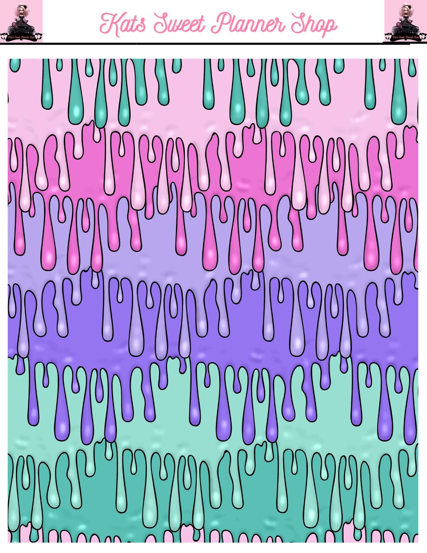Colorful Drips Tear Sheets