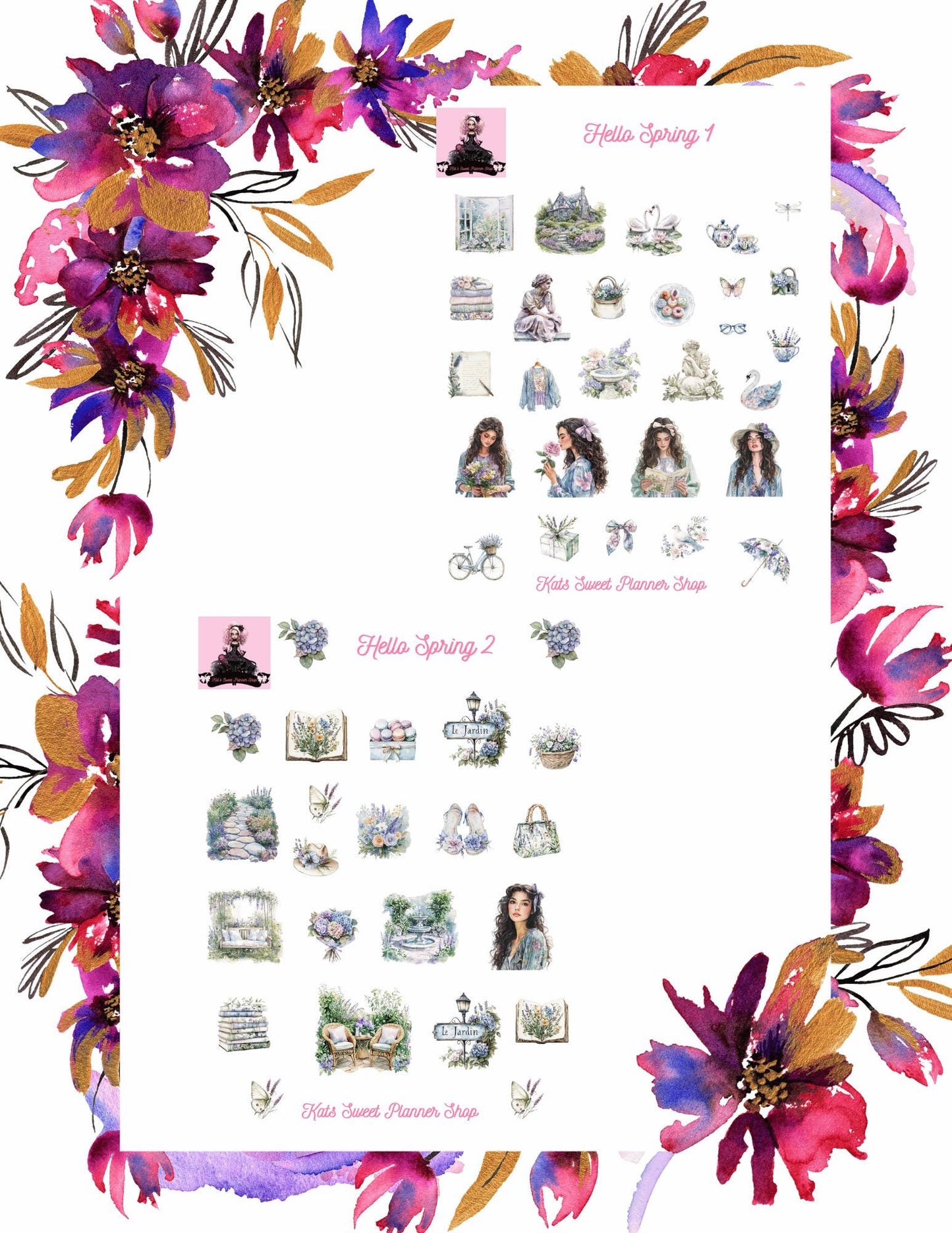 Hello Spring Sticker Kit