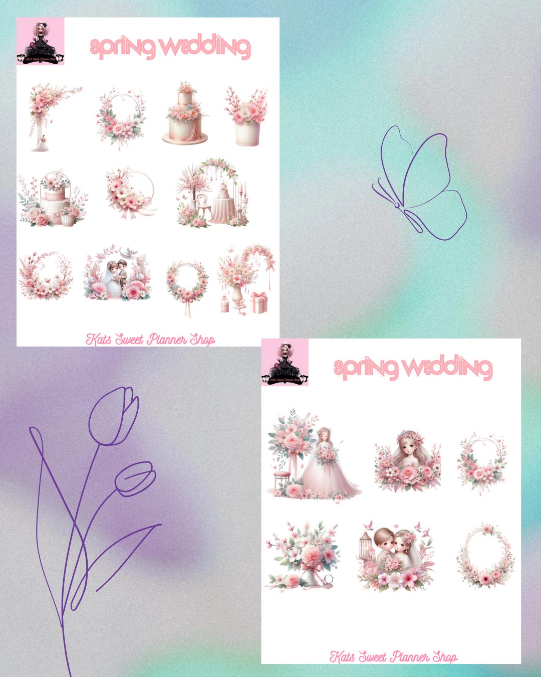 Spring Wedding Sticker Kit