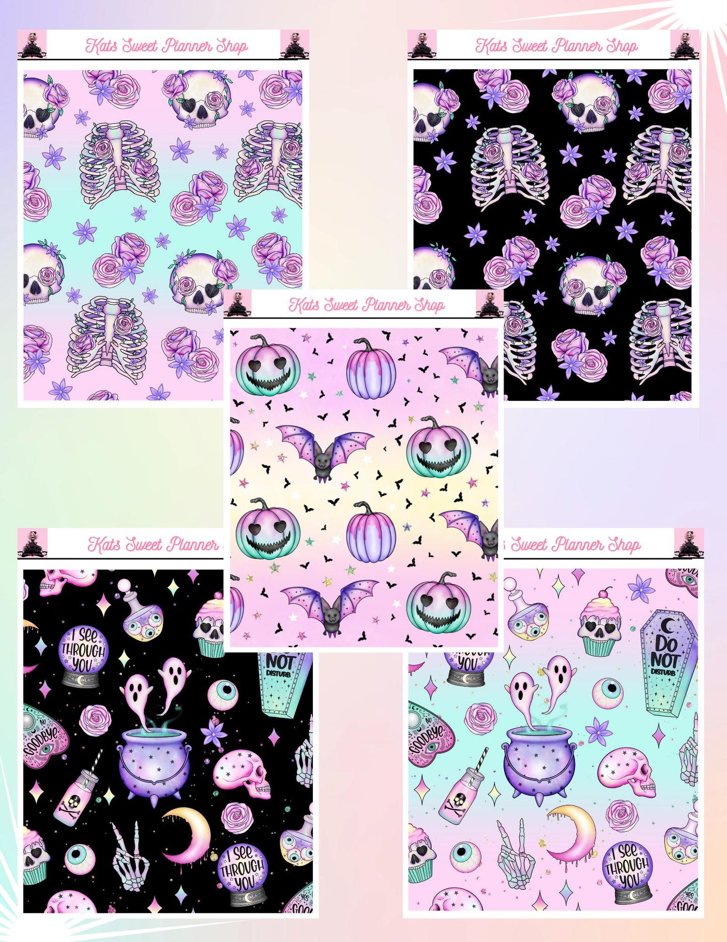 Pastel Halloween Sticker Tear Sheets