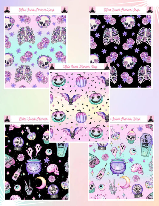 Pastel Halloween Sticker Tear Sheets