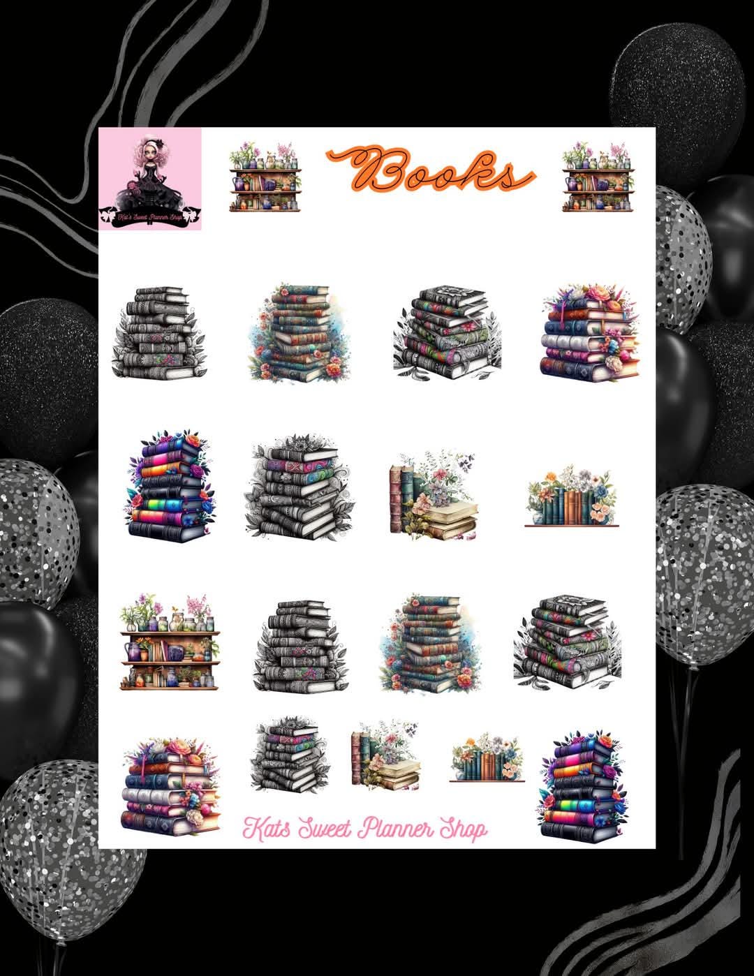 Books Sticker Sheet