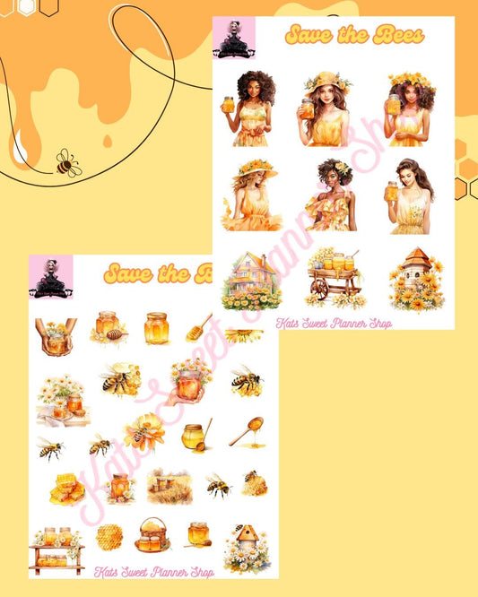 Save The Bees Sticker Kit