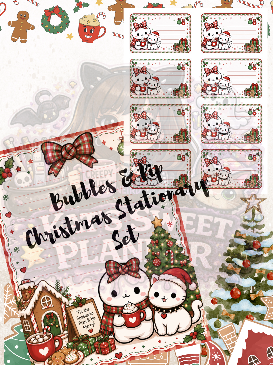 Bubbles & Pip: Christmas Stationary Set