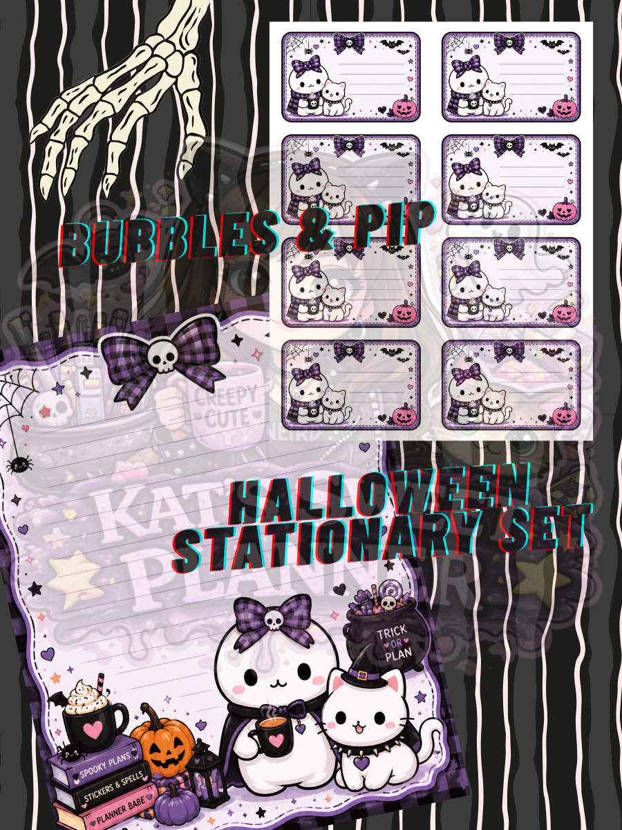 Bubbles & Pip: Halloween Stationary Set