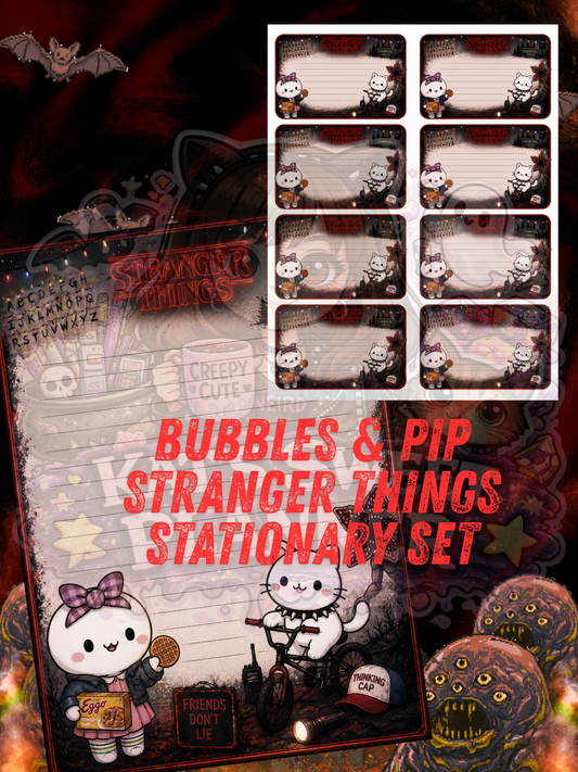 Bubbles & Pip: Stranger Things Stationary Set