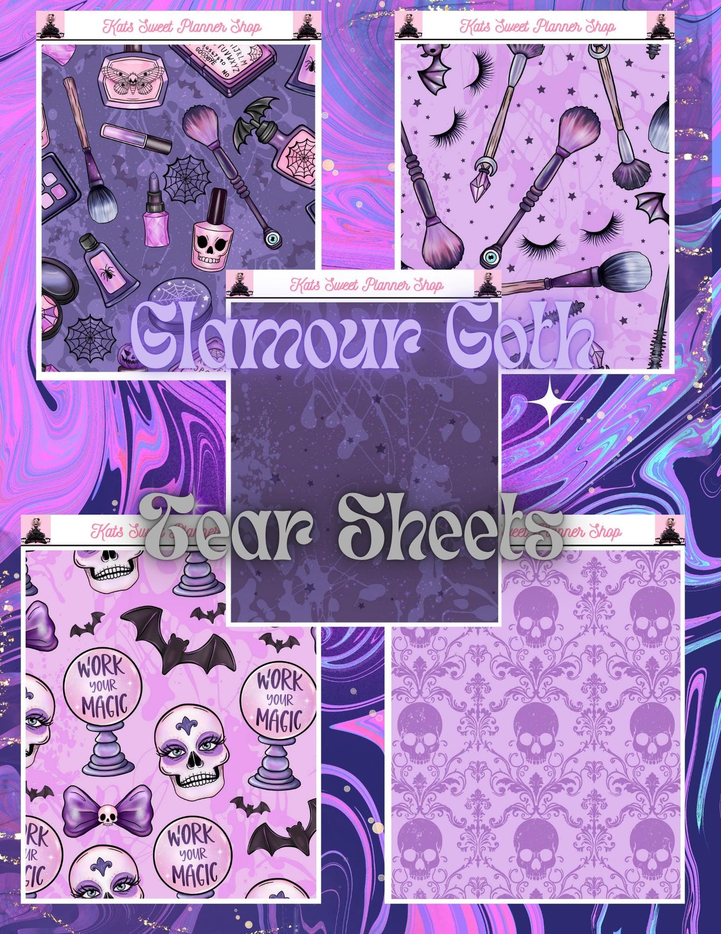 Glamour Goth Sticker Tear Sheets