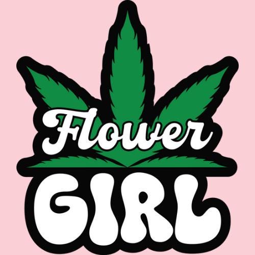 Flower Girl Die Cut Sticker