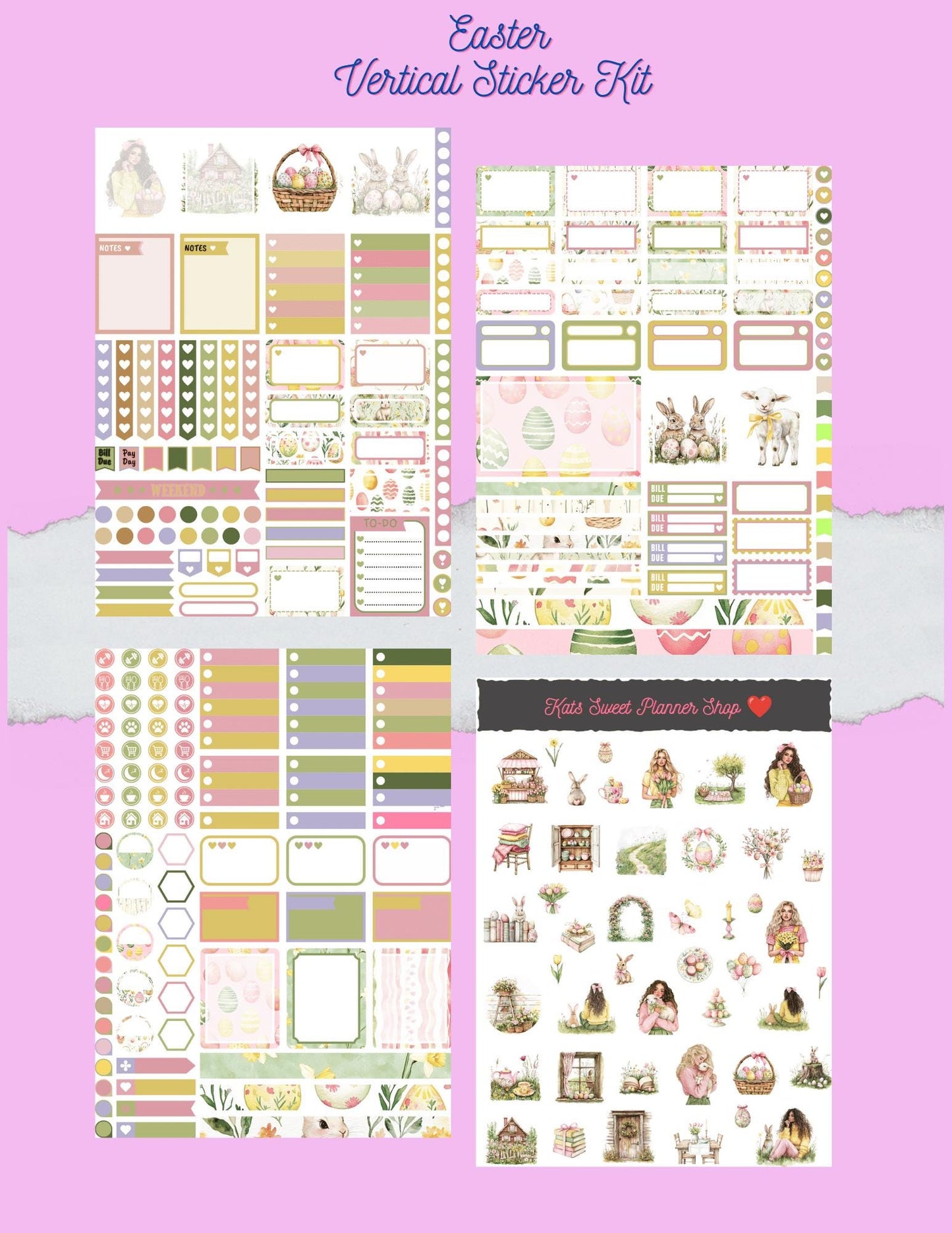Easter Vertical Sticker Kit