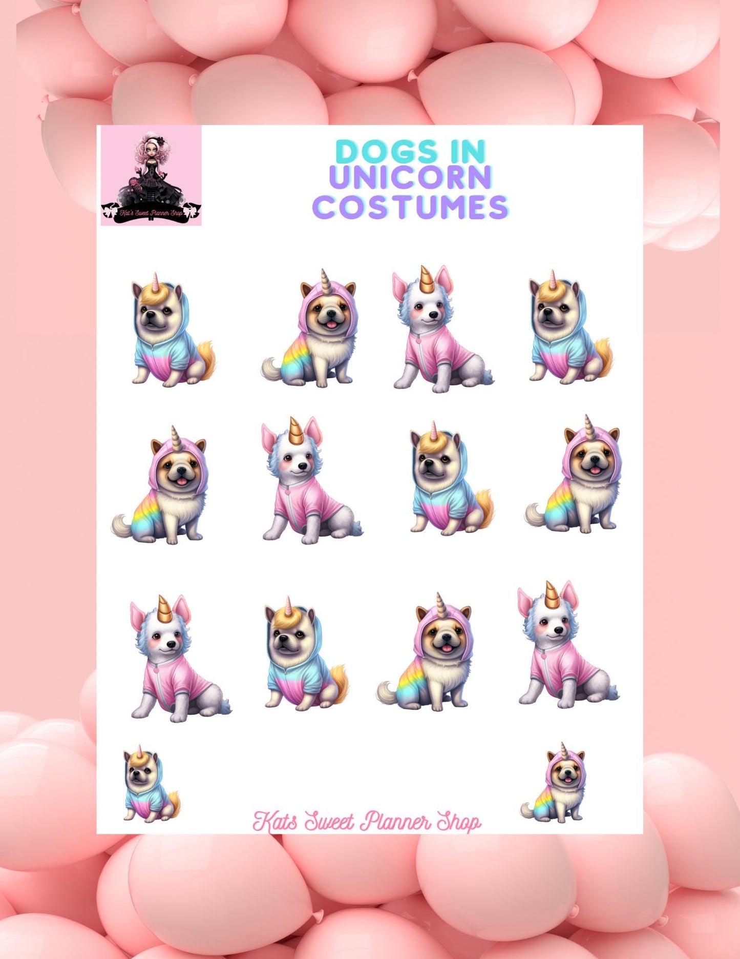 Dogs In Unicorn Costumes