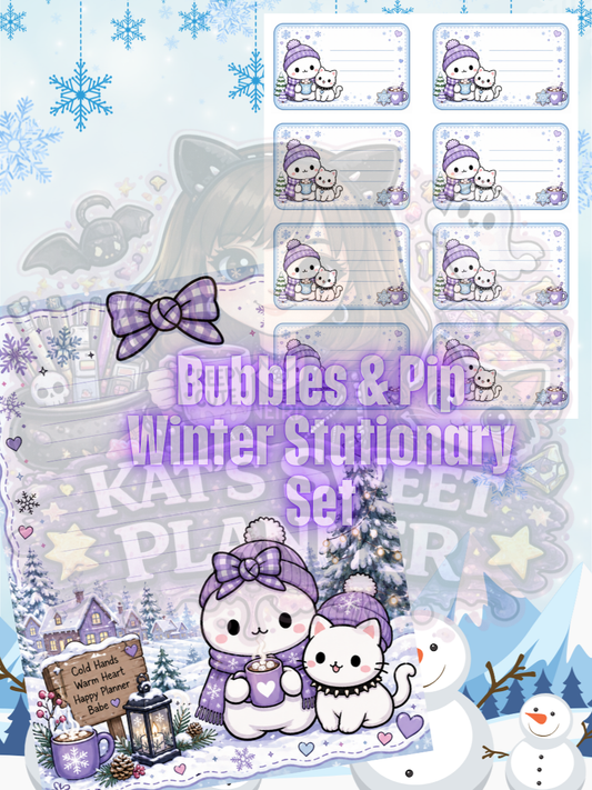 Bubbles & Pip: Winter Stationary Set