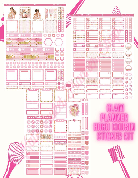 Glam Planner Hobo Cousin Sticker Kit