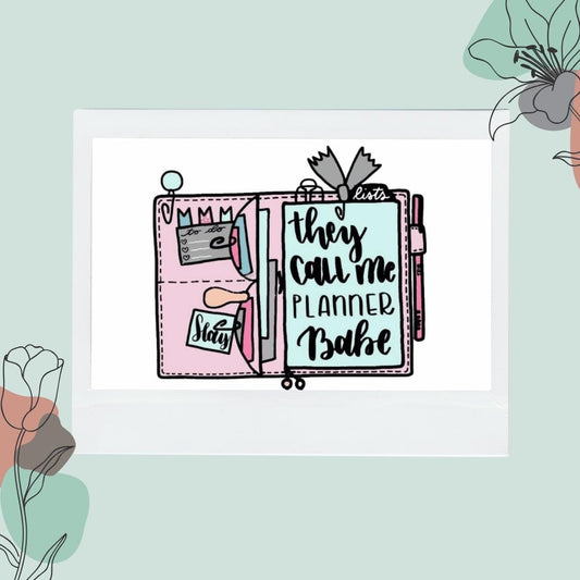 Planner Babe Die Cut Sticker