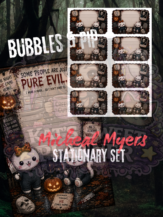 Bubbles & Pip: Micheal Myers Stationary Set