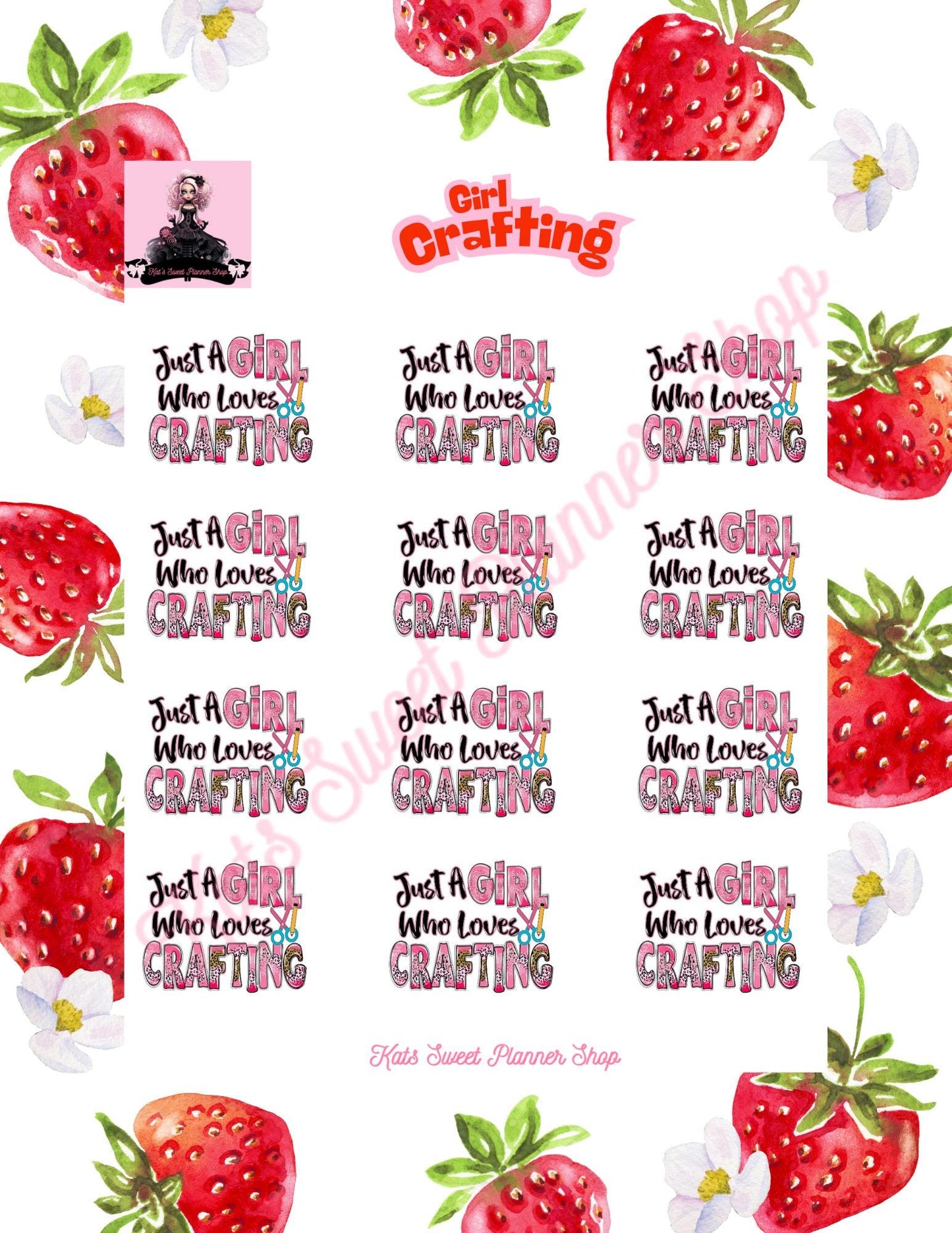 Girl Crafting