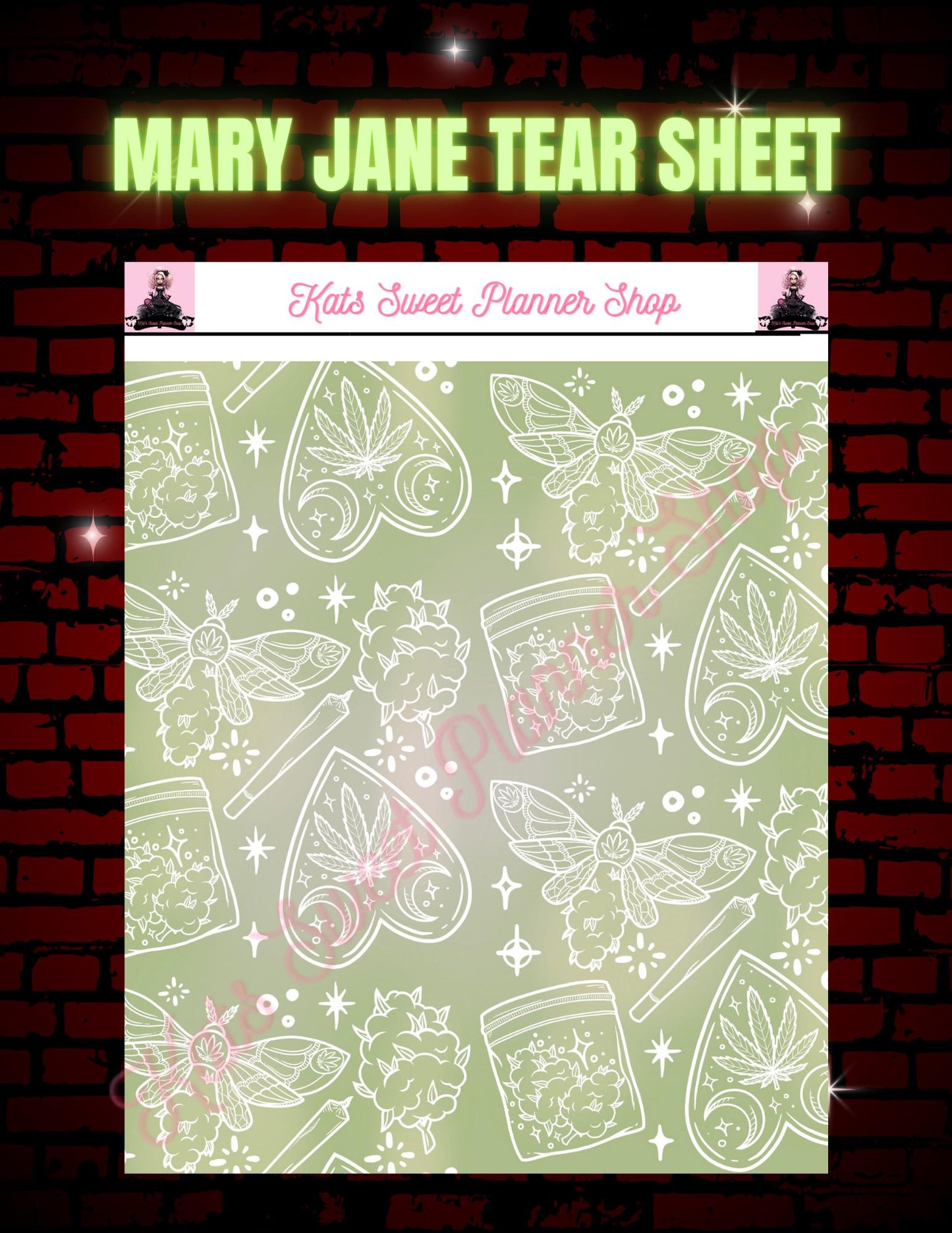 Mary Jane Sticker Tear Sheets