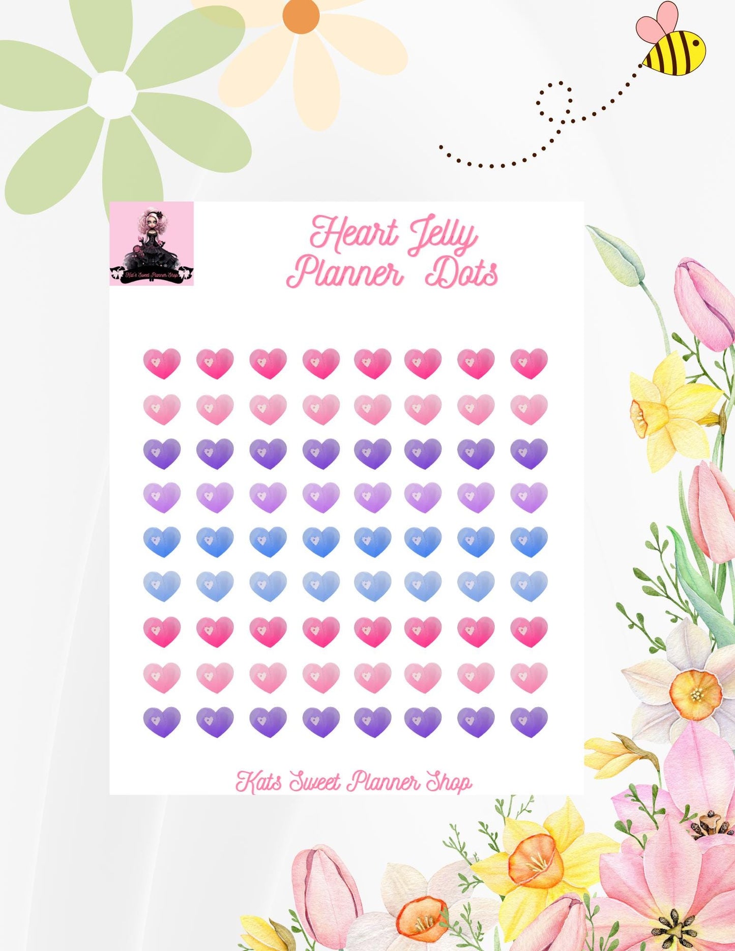 Heart Jelly Planner Dots