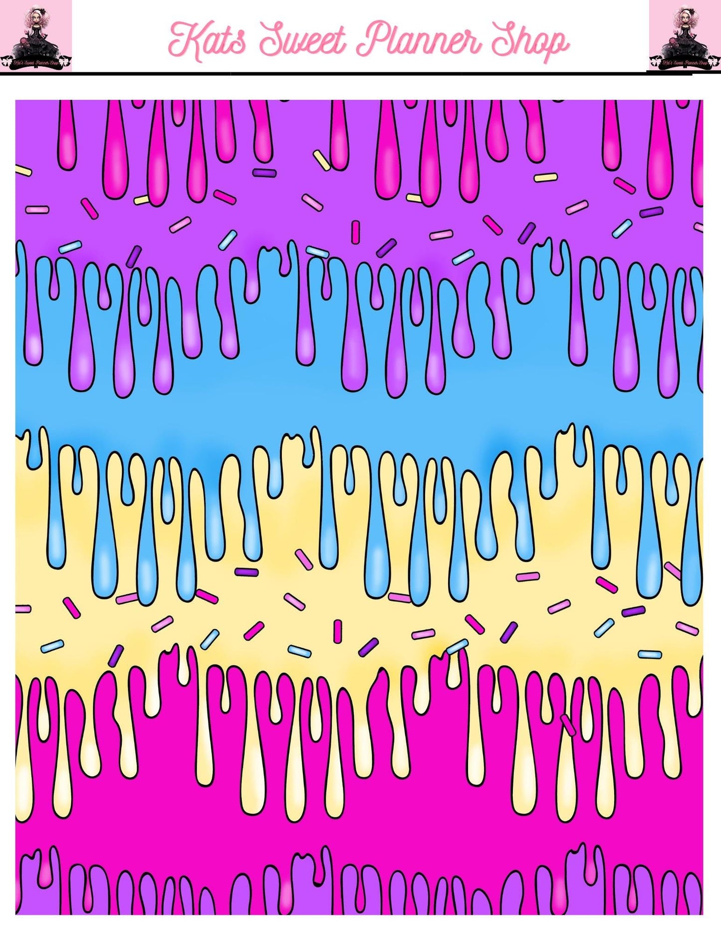 Colorful Drips Tear Sheets