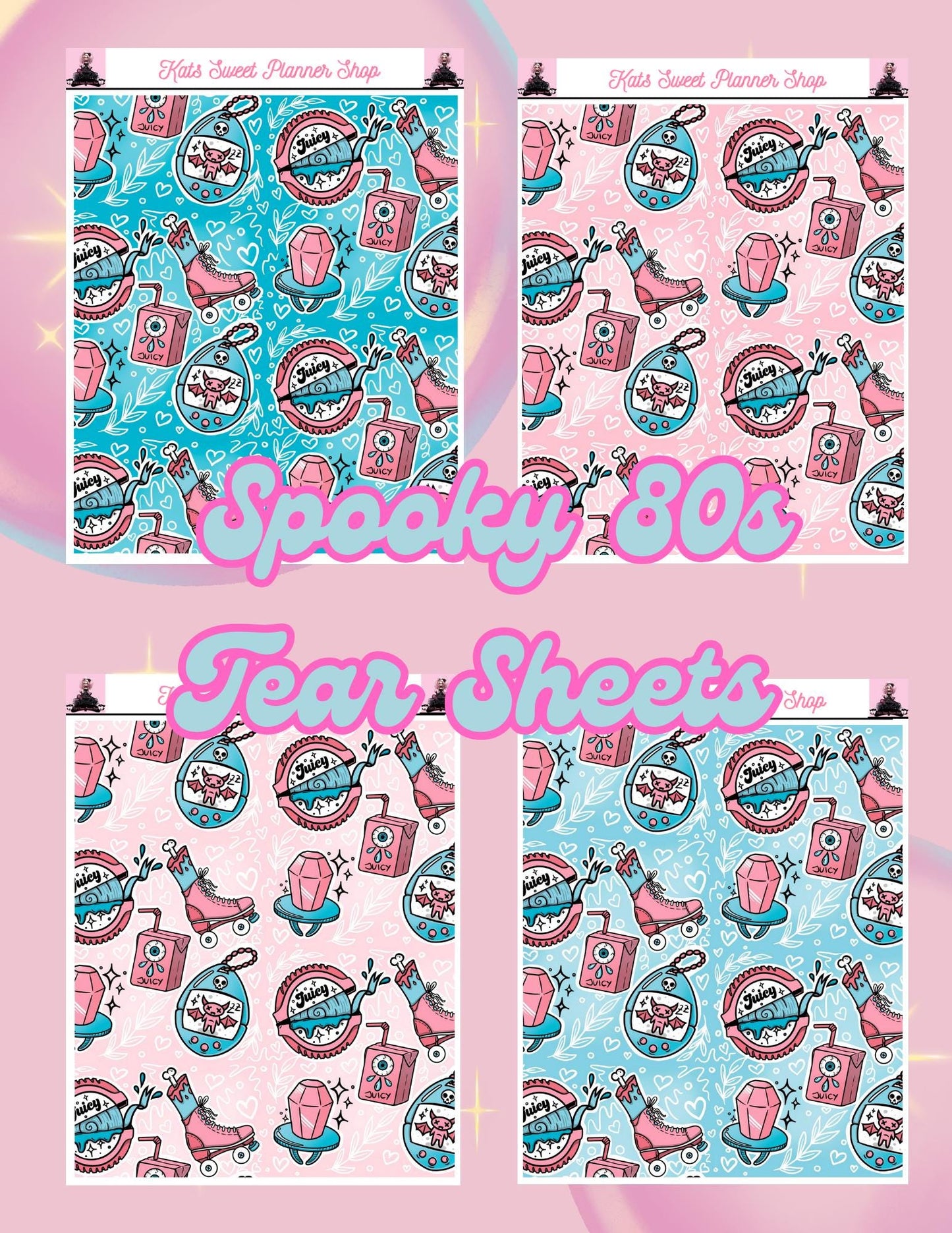 Spooky 80s Sticker Tear Sheets