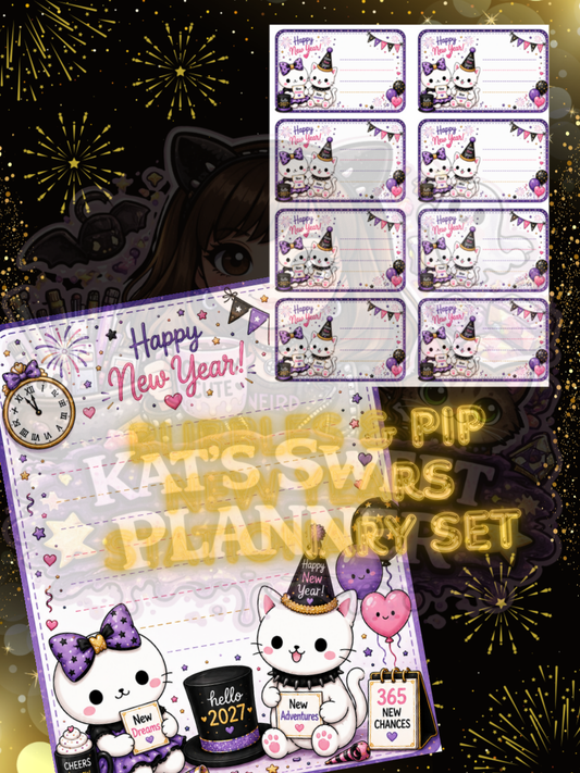 Bubbles & Pip: New Years Stationary Set
