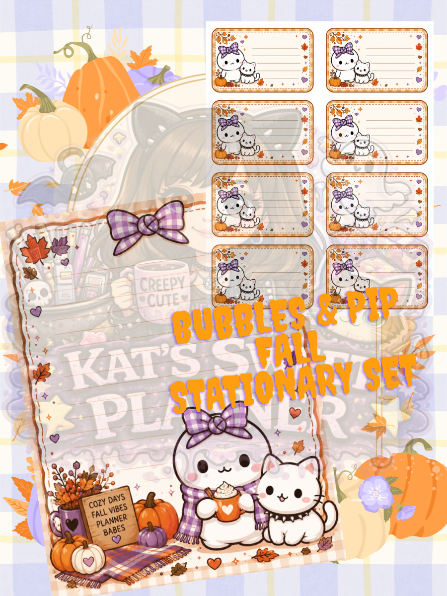 Bubbles & Pip: Fall Stationary Set