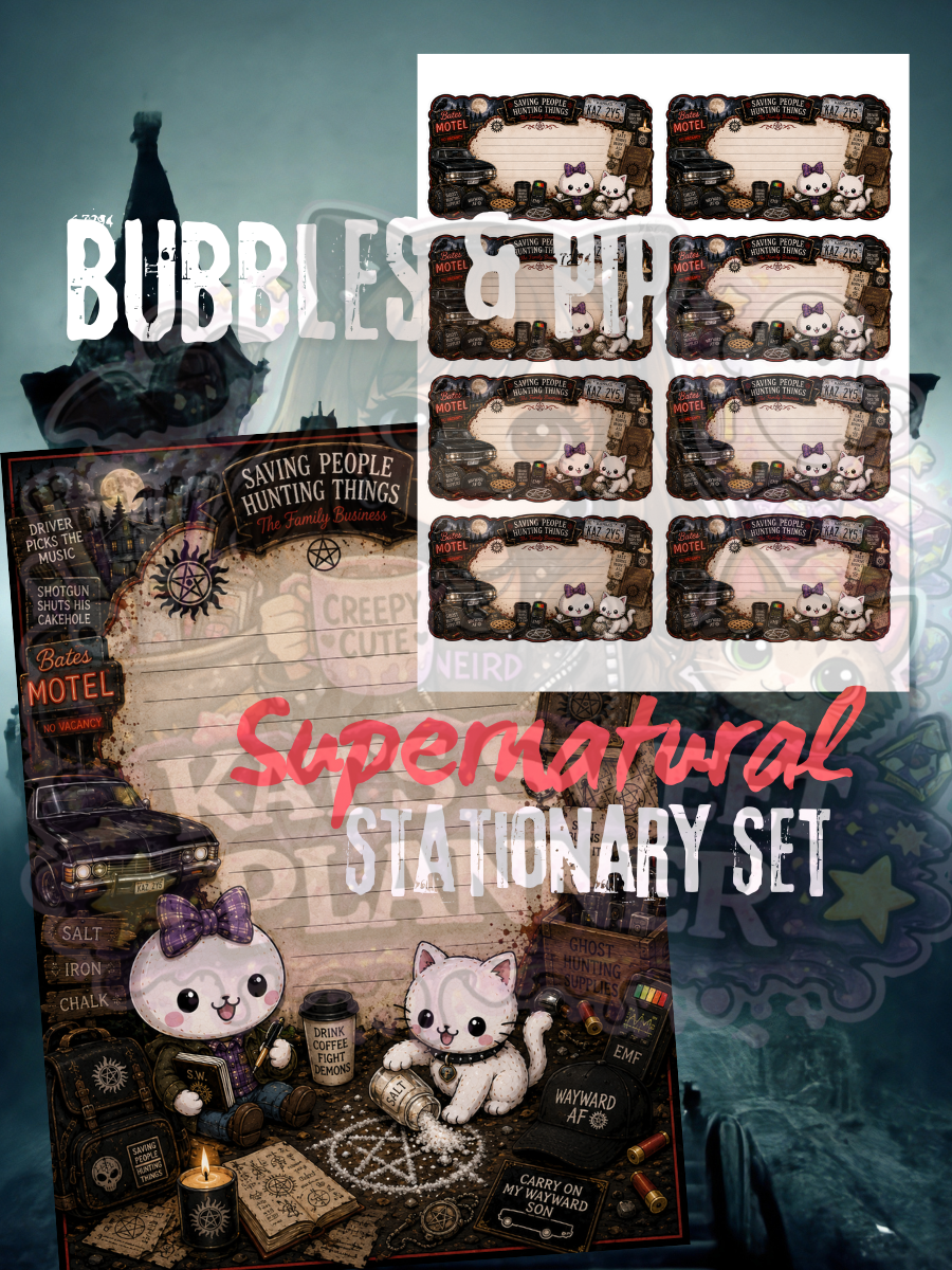 Bubbles & Pip: SuperNatural Stationary Set