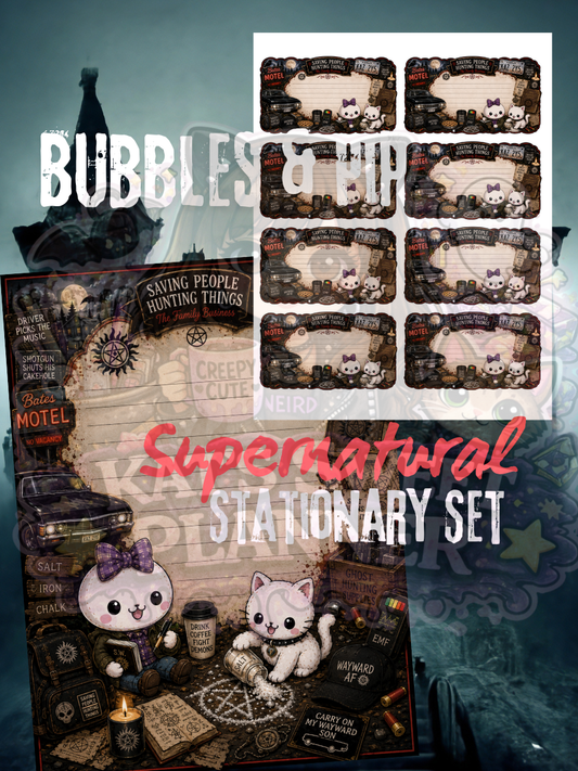 Bubbles & Pip: SuperNatural Stationary Set