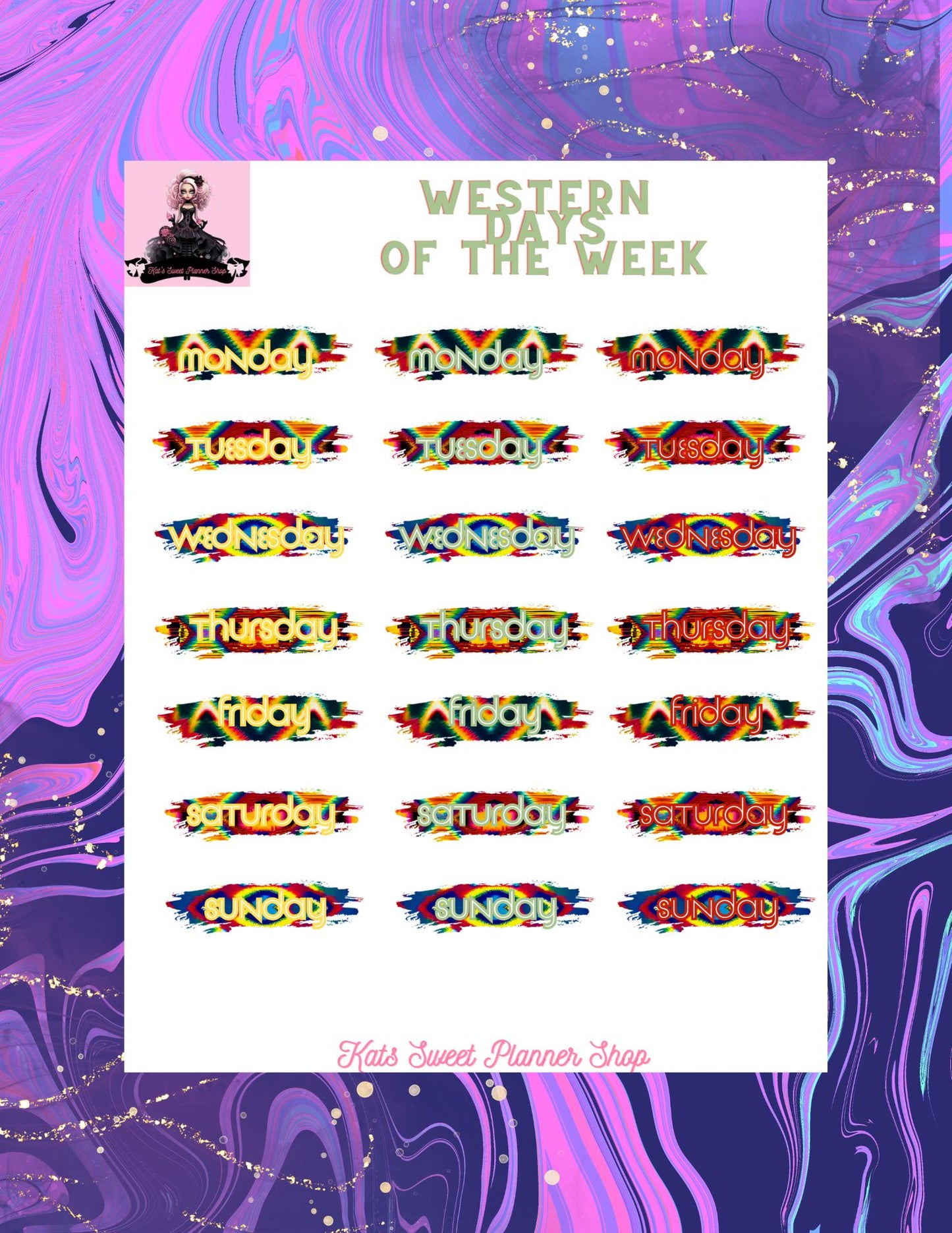 Western Days of The Week