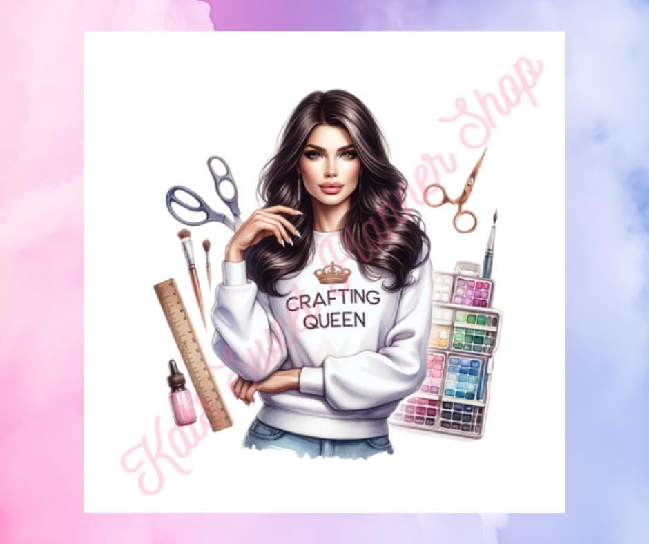 Crafting Queen Die Cut Sticker