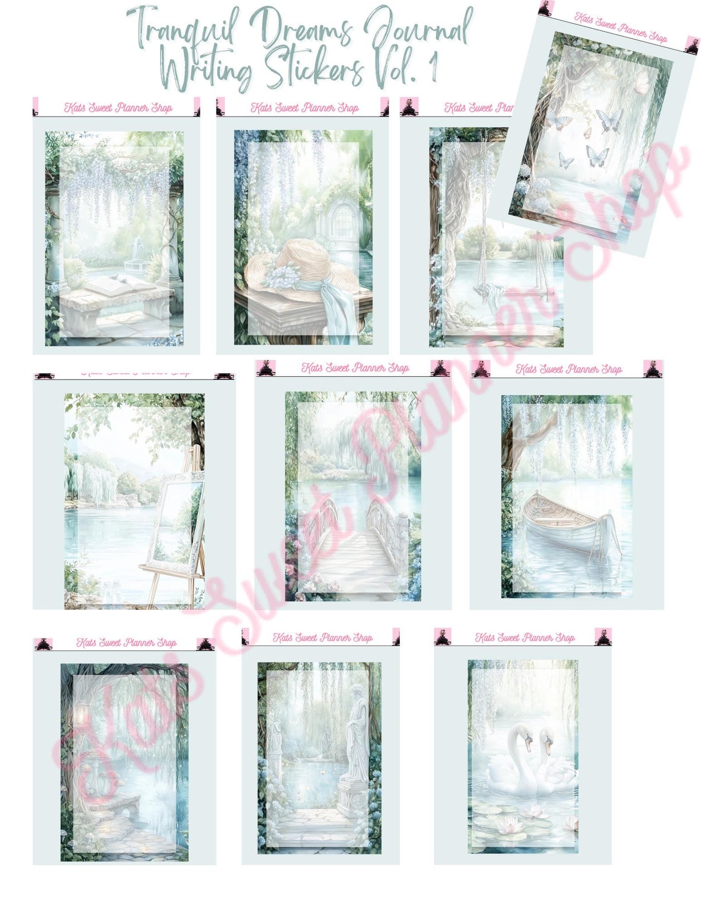 Tranquil Dreams Journal Writing Stickers Vol. 1