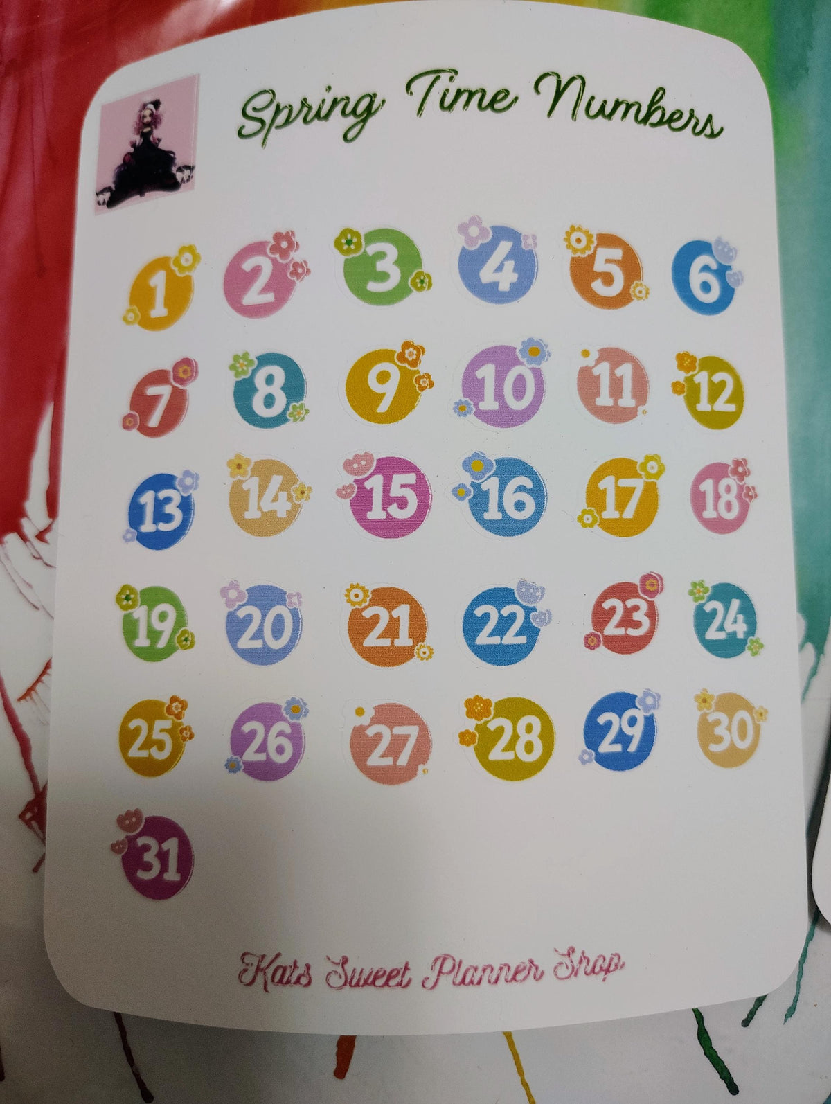 Number 3 Spring Time Spring Time Numbers – Kats Sweet Planner Shop