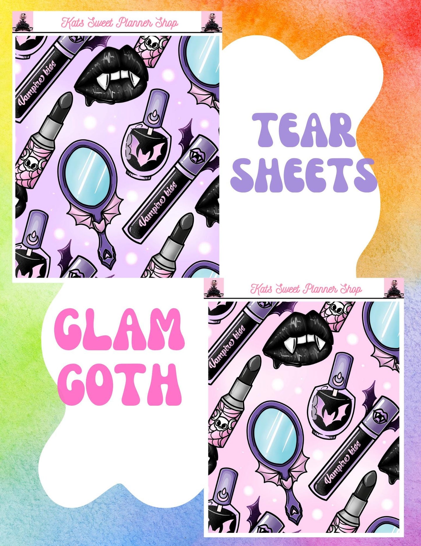 Glam Goth Sticker Tear Sheets