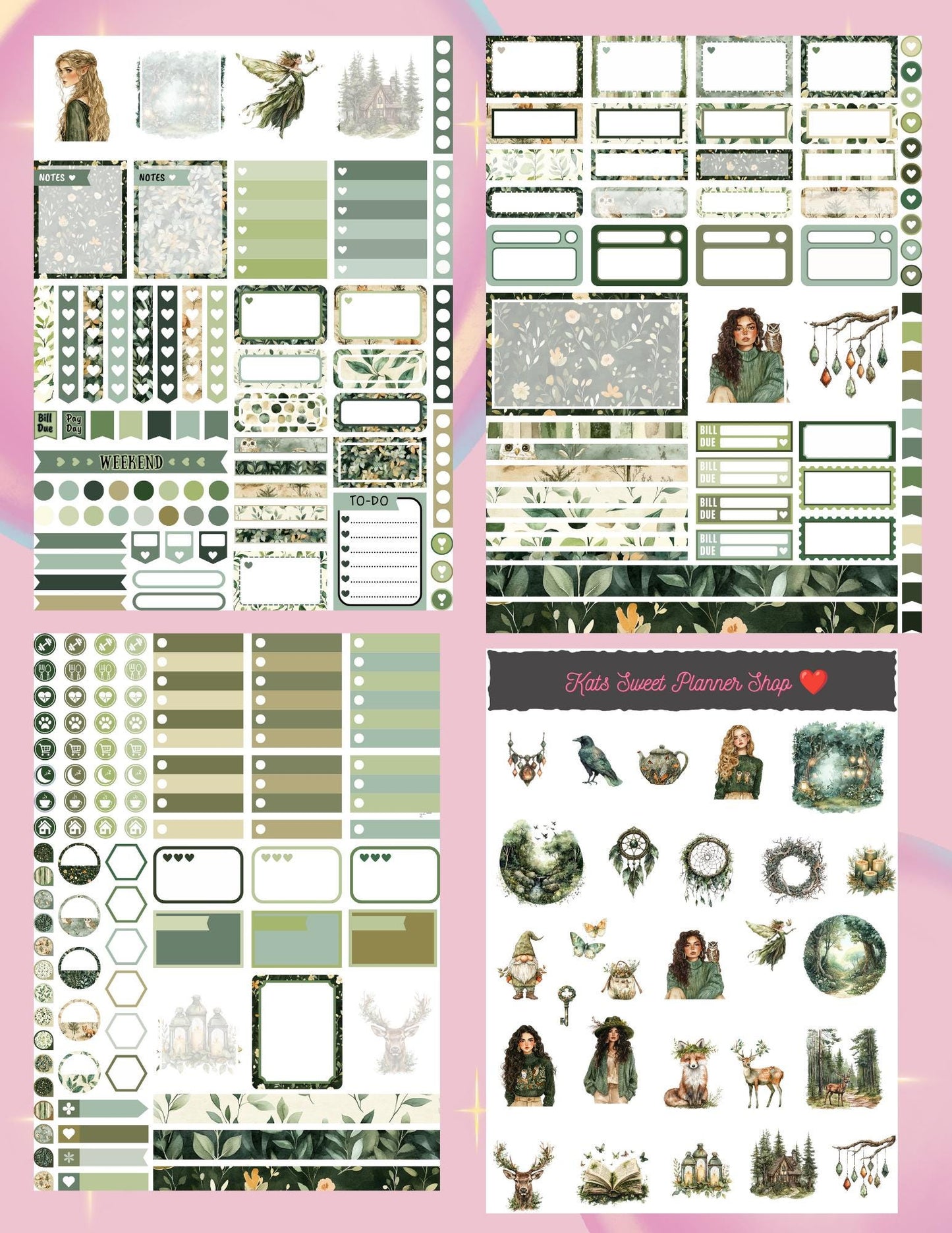 Forest Story Vertical Sticker Kit