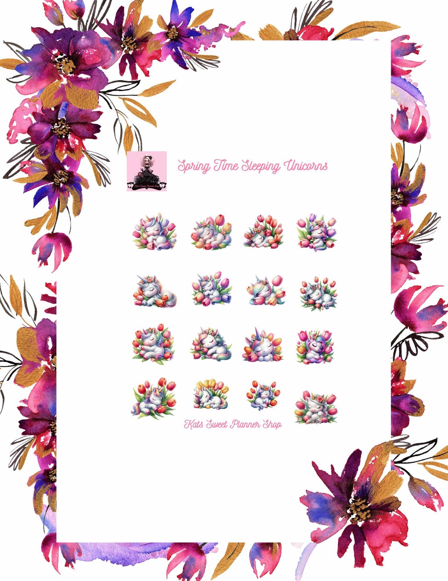 Spring Time Sleeping Unicorns
