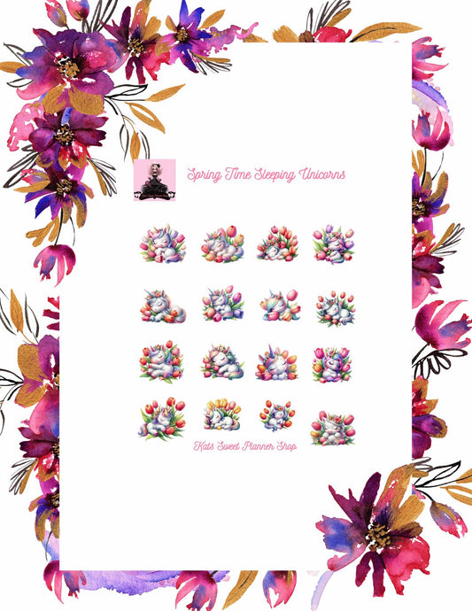 Spring Time Sleeping Unicorns