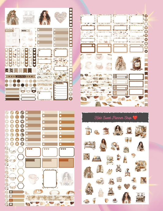 Coffee Lovers Vertical Sticker Kit