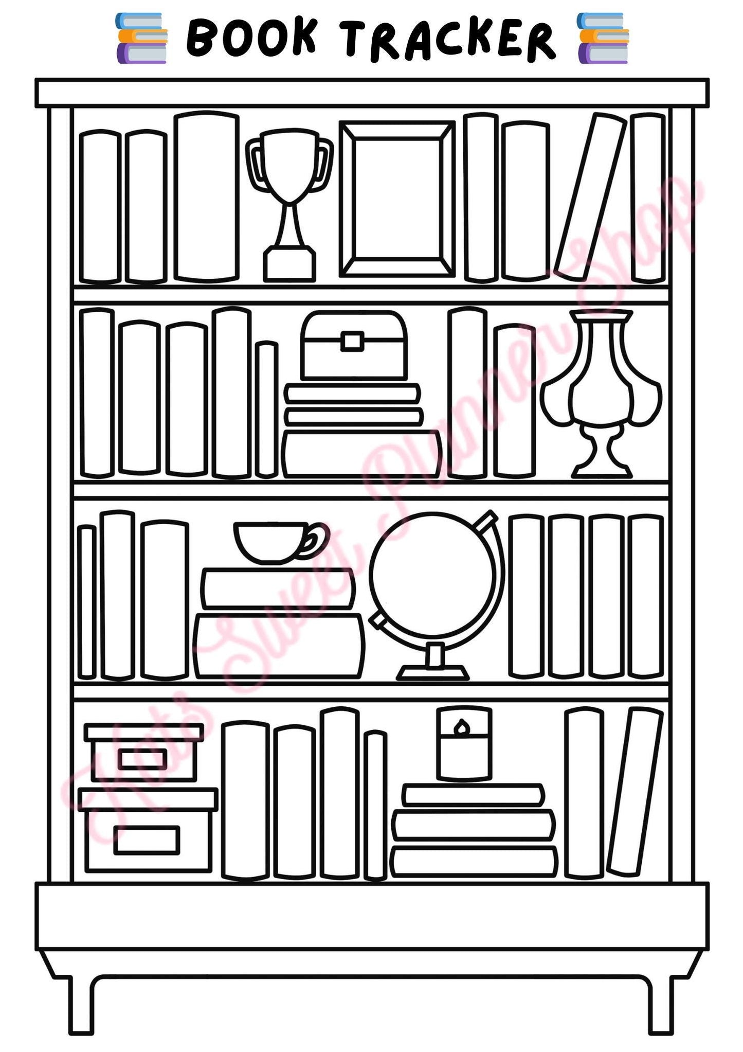 Colorable Book Tracker