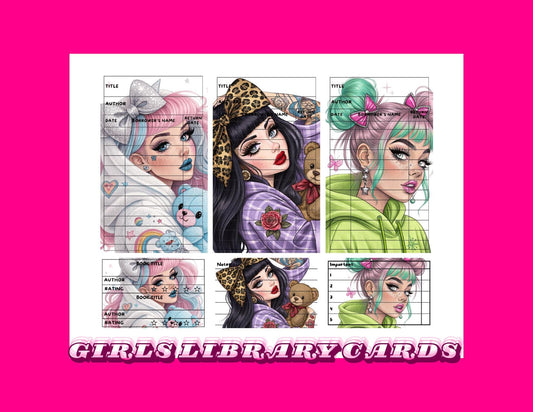 Girls Library Cards