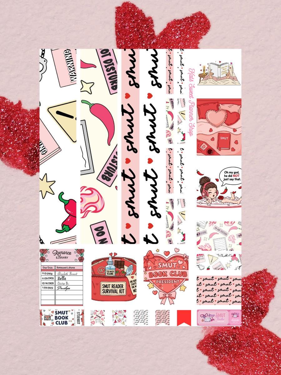Smut Reader Sticker & Washi Sheet