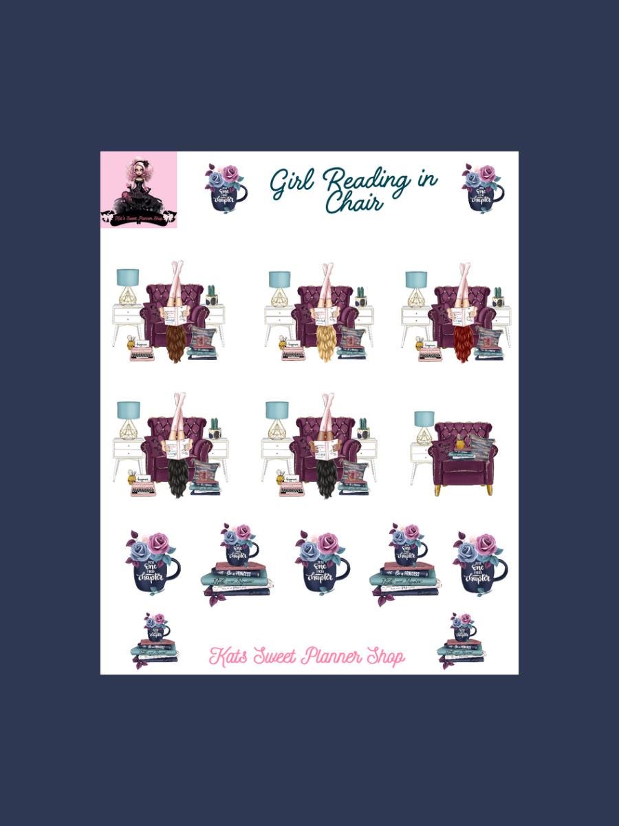 Girl Reading In Chair