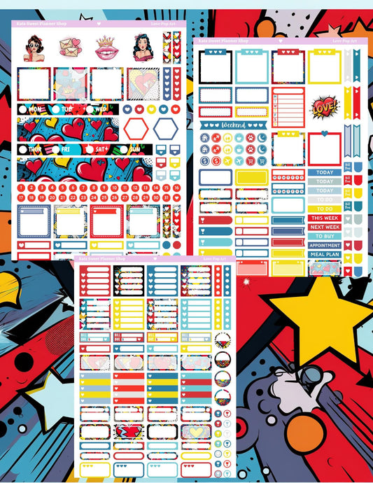 Love Pop Art Hobo Cousin Sticker Kit