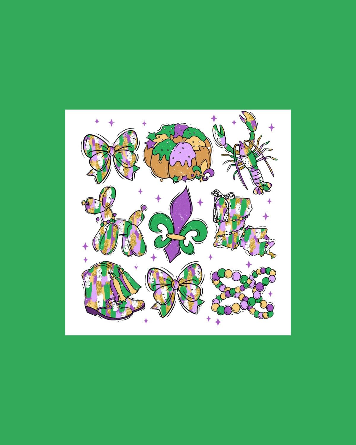 Mardi Gras Die Cut Sticker