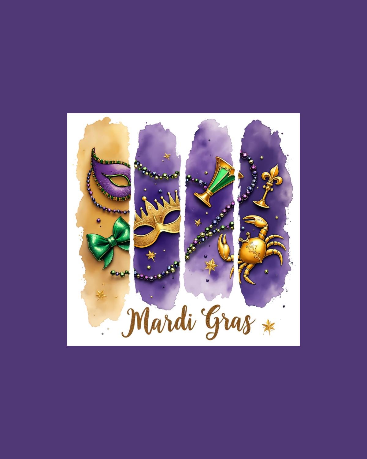 Mardi Gras Die Cut Sticker 2