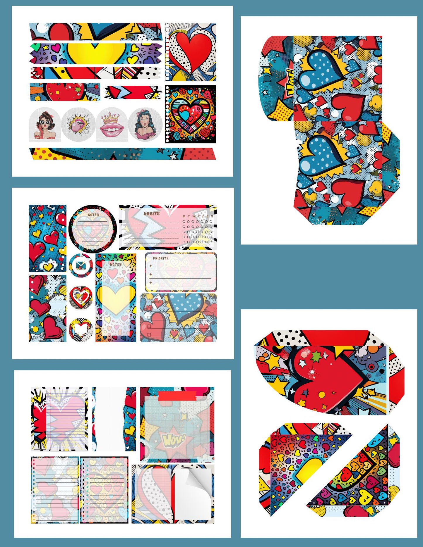 Love Pop Art Journaling Kit