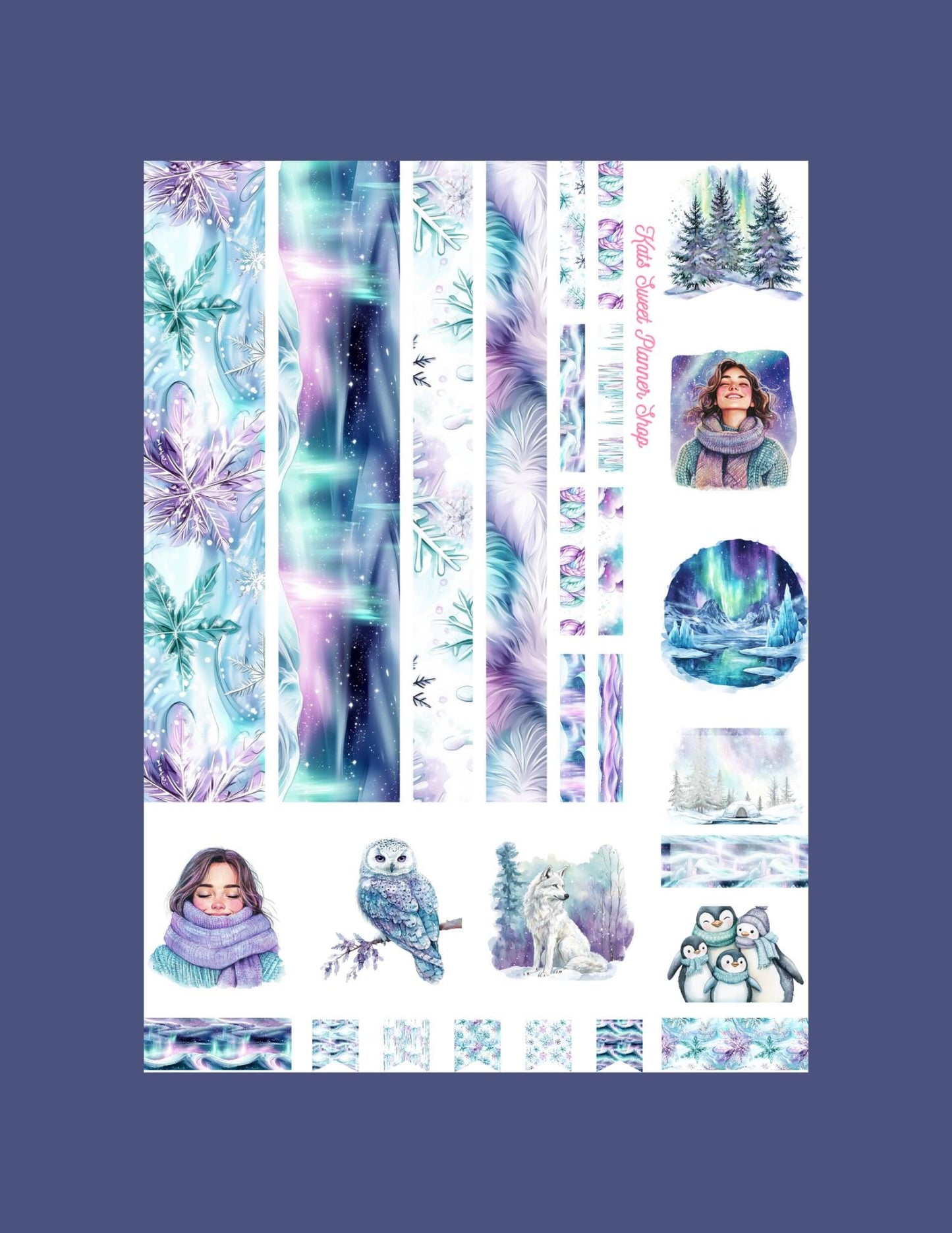 Northern Lights Sticker & Washi Sheet
