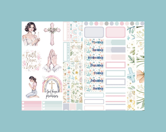 Faith, Love & Hope Mini Sticker Kit