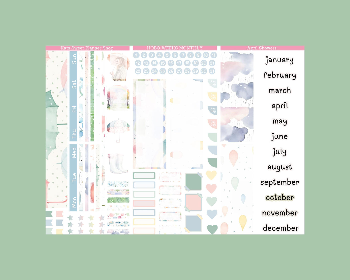 January - June 2026 Hobo Weeks kit Monthly