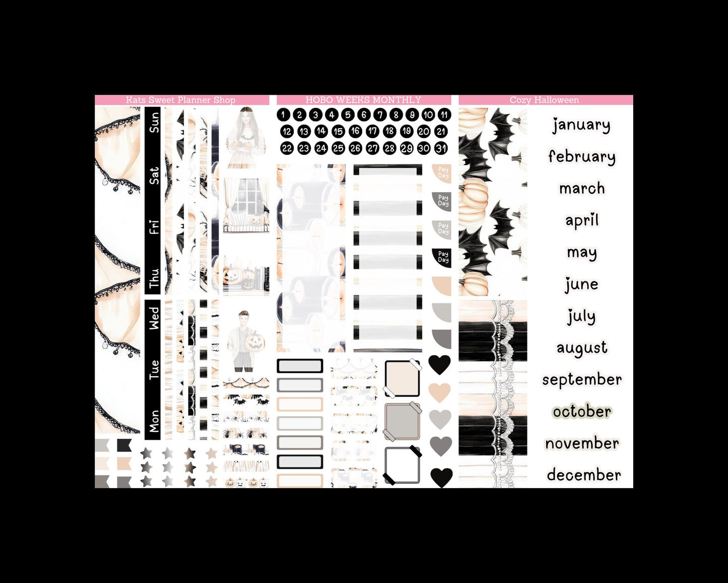 July - December 2026 Hobo Weeks kit Monthly