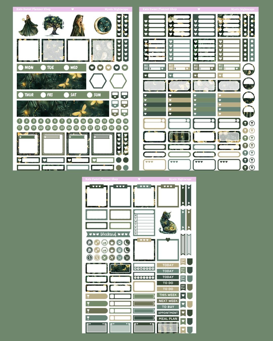 Mystic Nightscape Hobo Cousin Sticker Kit