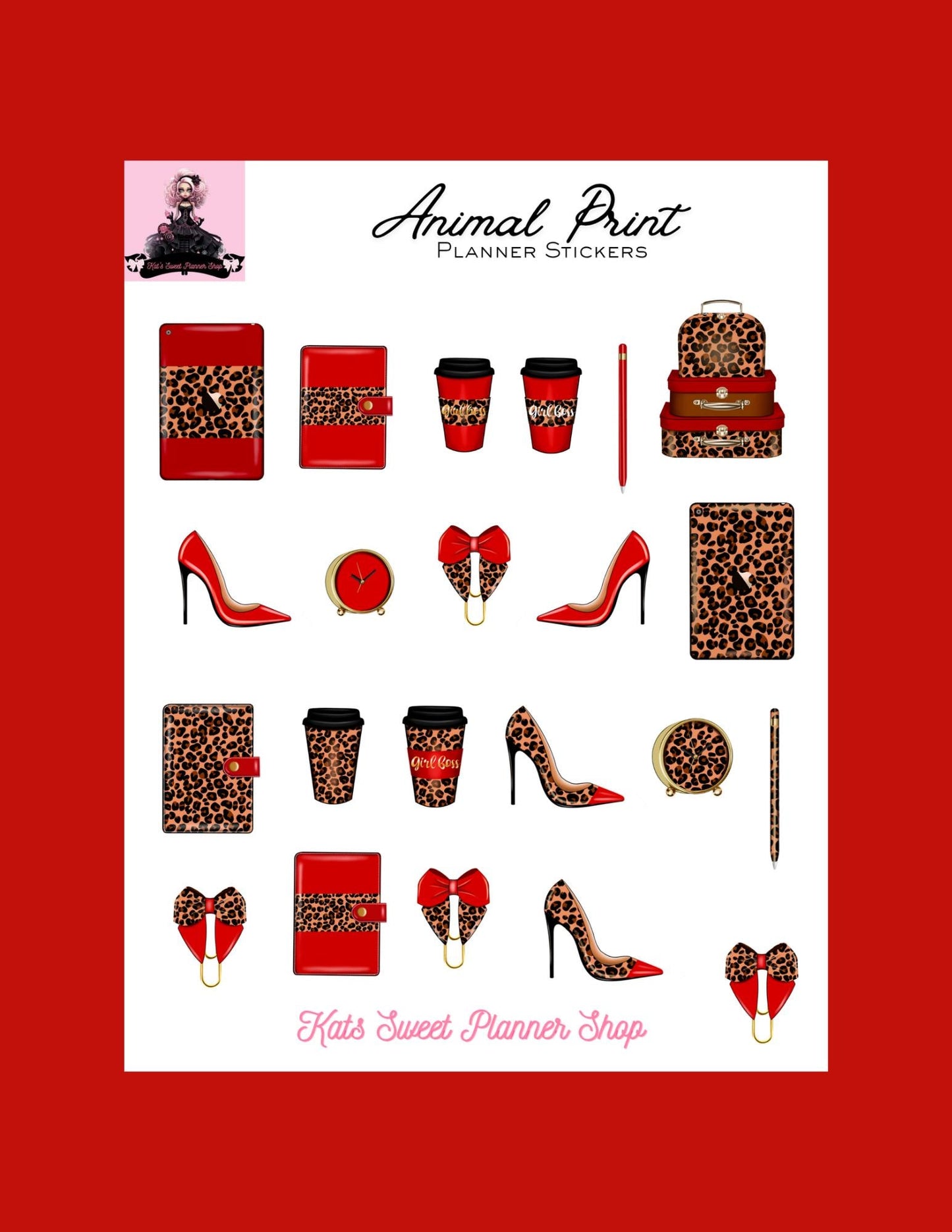 Animal Print Planner Stickers
